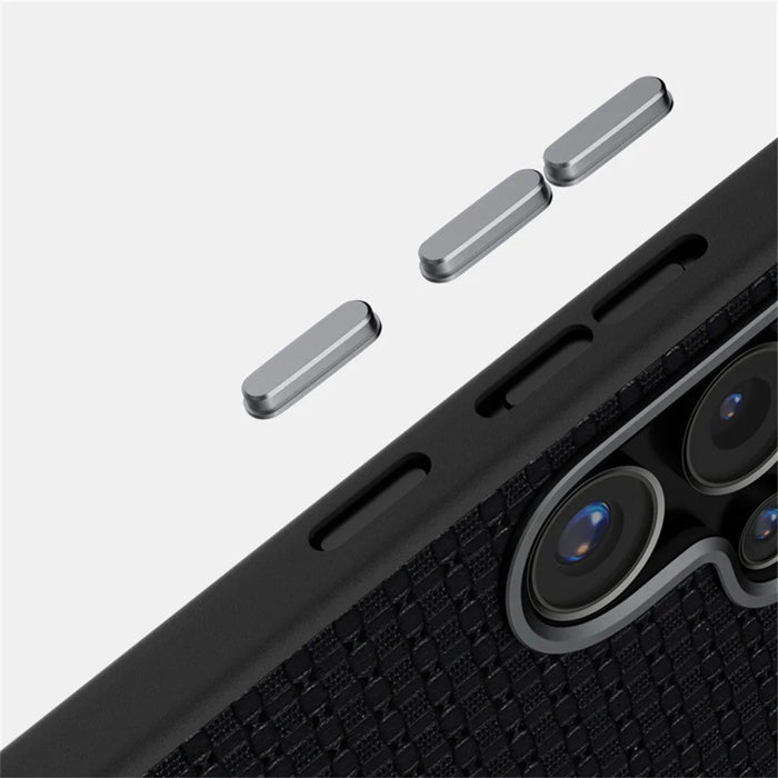 ABEEL For Samsung Galaxy S25 FE Magnetic Case Textured Micro-Embossing Back Cover - Black - 4