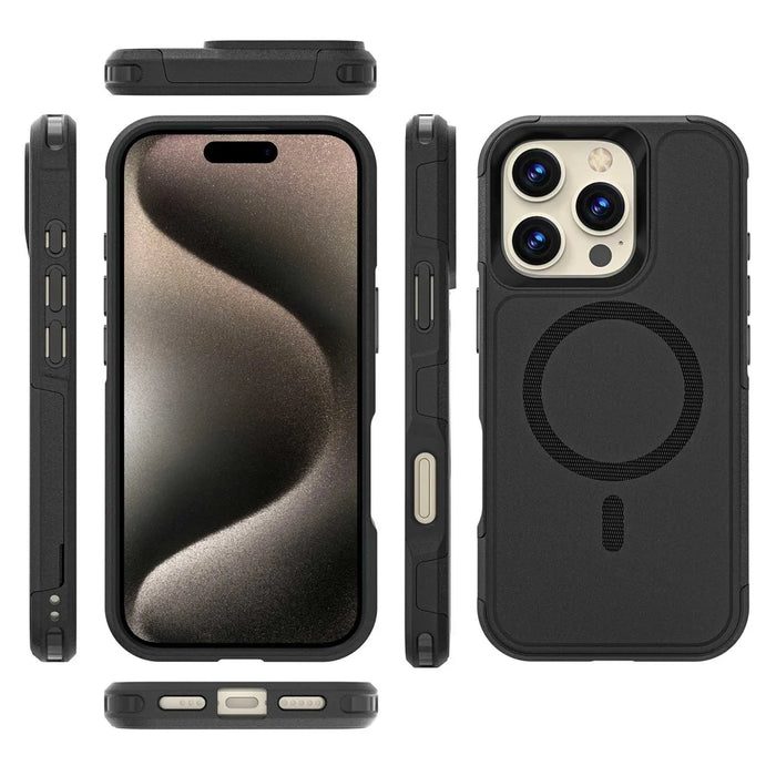 For iPhone 16 Pro Max Case Compatible with MagSafe PC + TPU Anti-drop Phone Cover - 4