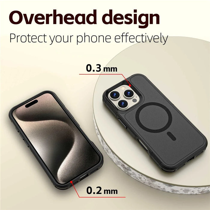 For iPhone 16 Pro Max Case Compatible with MagSafe PC + TPU Anti-drop Phone Cover - 5