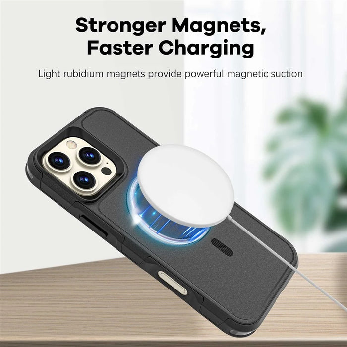 For iPhone 16 Pro Max Case Compatible with MagSafe PC + TPU Anti-drop Phone Cover - 7