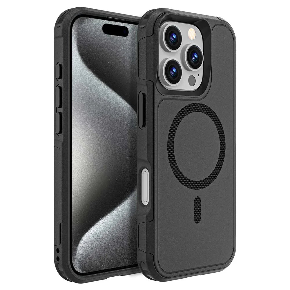 For iPhone 16 Pro Case Compatible with MagSafe PC + TPU Anti-drop Phone Cover - 1