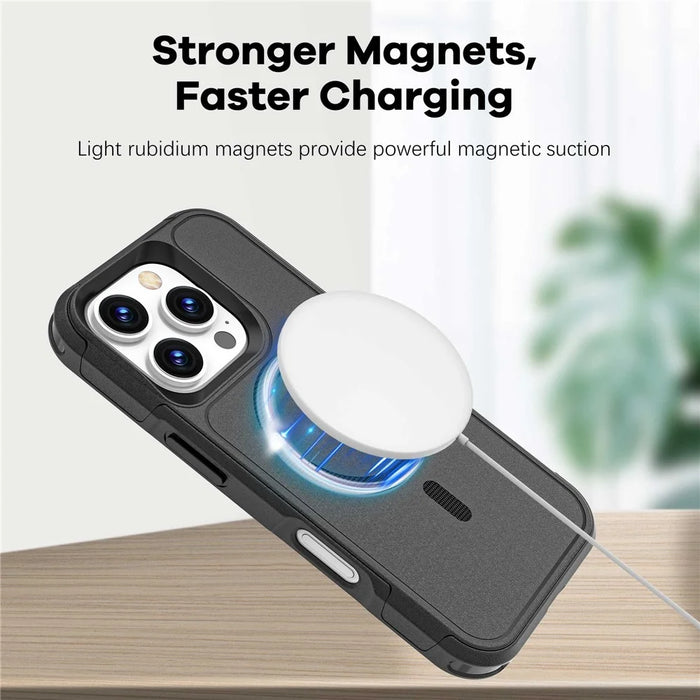 For iPhone 16 Pro Case Compatible with MagSafe PC + TPU Anti-drop Phone Cover - 5
