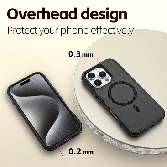 For iPhone 16 Pro Case Compatible with MagSafe PC + TPU Anti-drop Phone Cover - 7