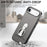 CASENEO For iPhone Air Case Folding Kickstand Twill Texture Leather Back Cover - Grey - 4