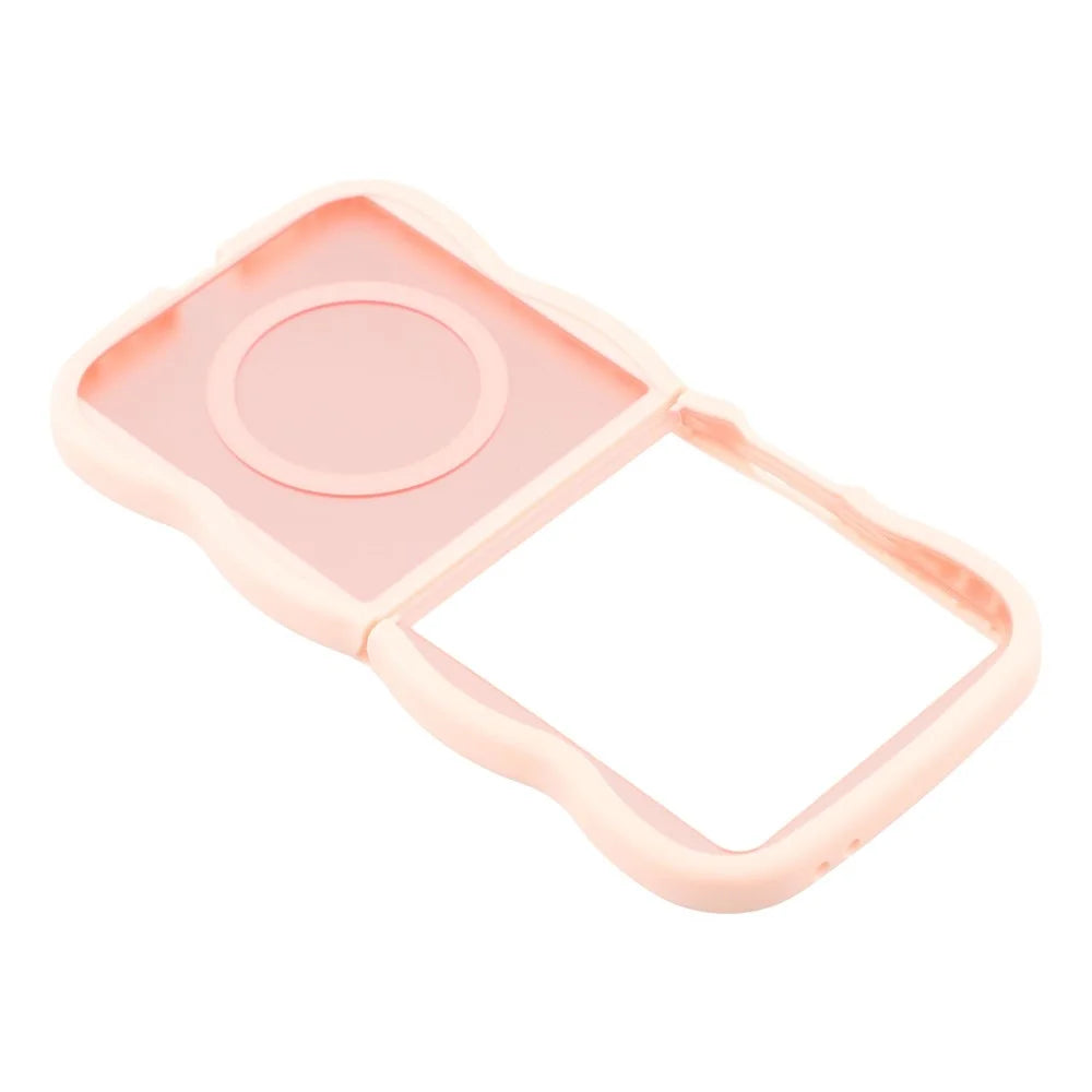 For Samsung Galaxy Z Flip7 5G Magnetic Case TPU + PC Phone Back Cover Skin Touch Wave Shape - Pink - 4