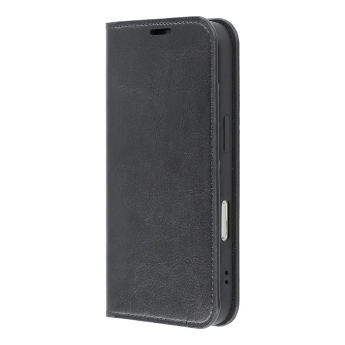 For iPhone 17 Stand Cases Genuine Split Leather Wallet Phone Cover Magnetic Closure - 5