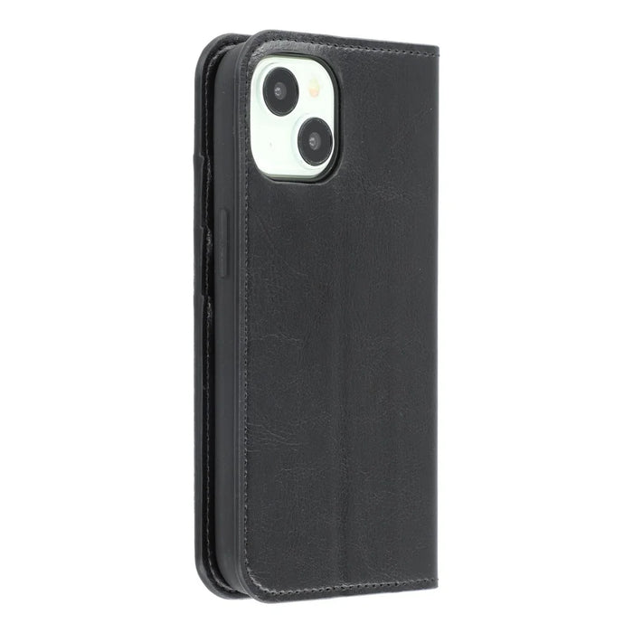 For iPhone 13 Stand Cases Genuine Split Leather Wallet Phone Cover Magnetic Closure - 6