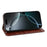 For iPhone 16 Pro Stand Cases Genuine Split Leather Wallet Phone Cover Magnetic Closure - Brown - 3