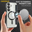 AMORUS For Samsung Galaxy S24 FE Magnetic Case RFID Blocking Card Holder Leather Phone Cover - Black - 5