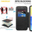 AMORUS For Samsung Galaxy A15 4G / 5G Magnetic Case RFID Blocking Card Holder Leather Phone Cover - Black - 5
