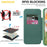 AMORUS For Google Pixel 10 Pro XL Magnetic Case RFID Blocking Card Holder Leather Phone Cover - Blackish Green - 5