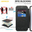 AMORUS For Samsung Galaxy A36 5G Magnetic Case RFID Blocking Card Holder Leather Phone Cover - Black - 3