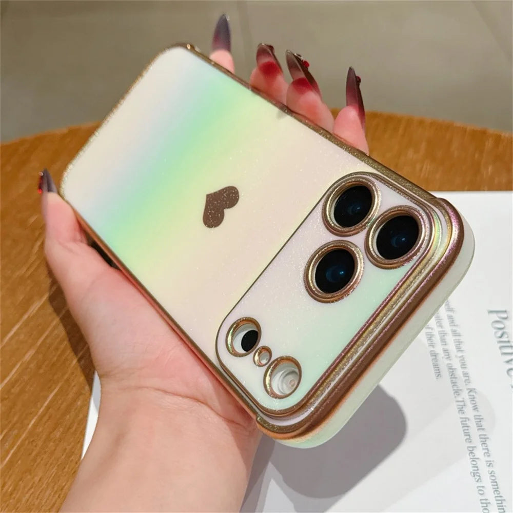 For iPhone 18 Pro Max / 17 Pro Max Magnetic Case TPU Dazzling Color Electroplated Phone Back Cover - White - 3