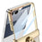 GKK For Samsung Galaxy Z Flip7 5G Kickstand Case Electroplating Magnetic Hinge Protection PU PC Tempered Glass Phone Cover - Blue - 6