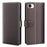 AMORUS For iPhone 17e / 16e Stand Cases Calf Texture Genuine Split Leather Wallet Phone Cover - Brown - 1