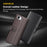 AMORUS For iPhone 17e / 16e Stand Cases Calf Texture Genuine Split Leather Wallet Phone Cover - Brown - 7