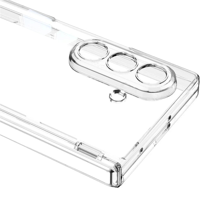 GKK For Samsung Galaxy Z Fold7 5G Magnetic Case Hinge Protection Hard PC Cover Built-In Iron Ring - Transparent - 3