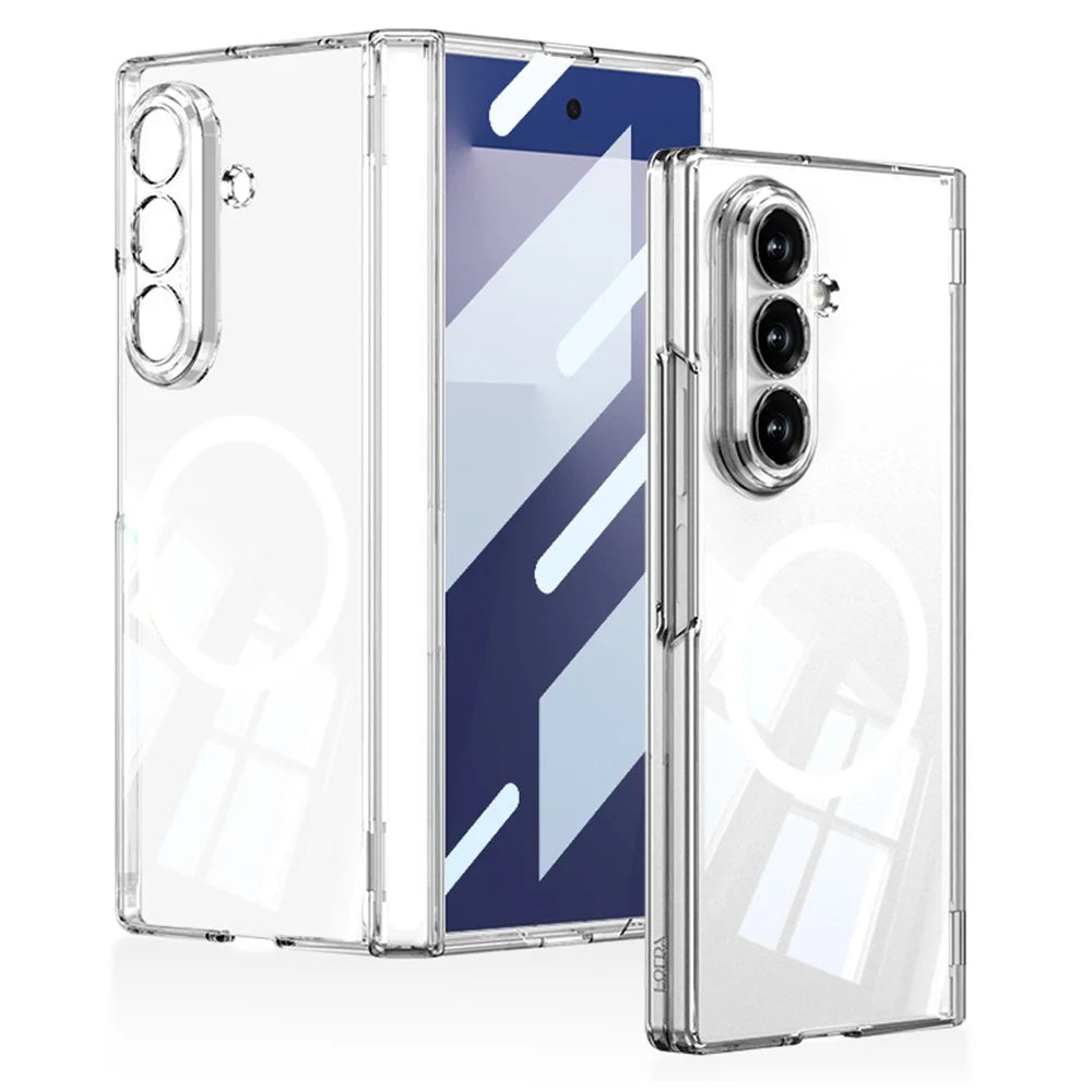 GKK For Samsung Galaxy Z Fold7 5G Magnetic Case Hinge Protection PC Phone Cover Built-in Magnet Ring - 1