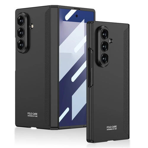 GKK For Samsung Galaxy Z Fold7 5G Case with Clear Screen Film Magnetic Hinge Protection Phone Cover - Black - 1