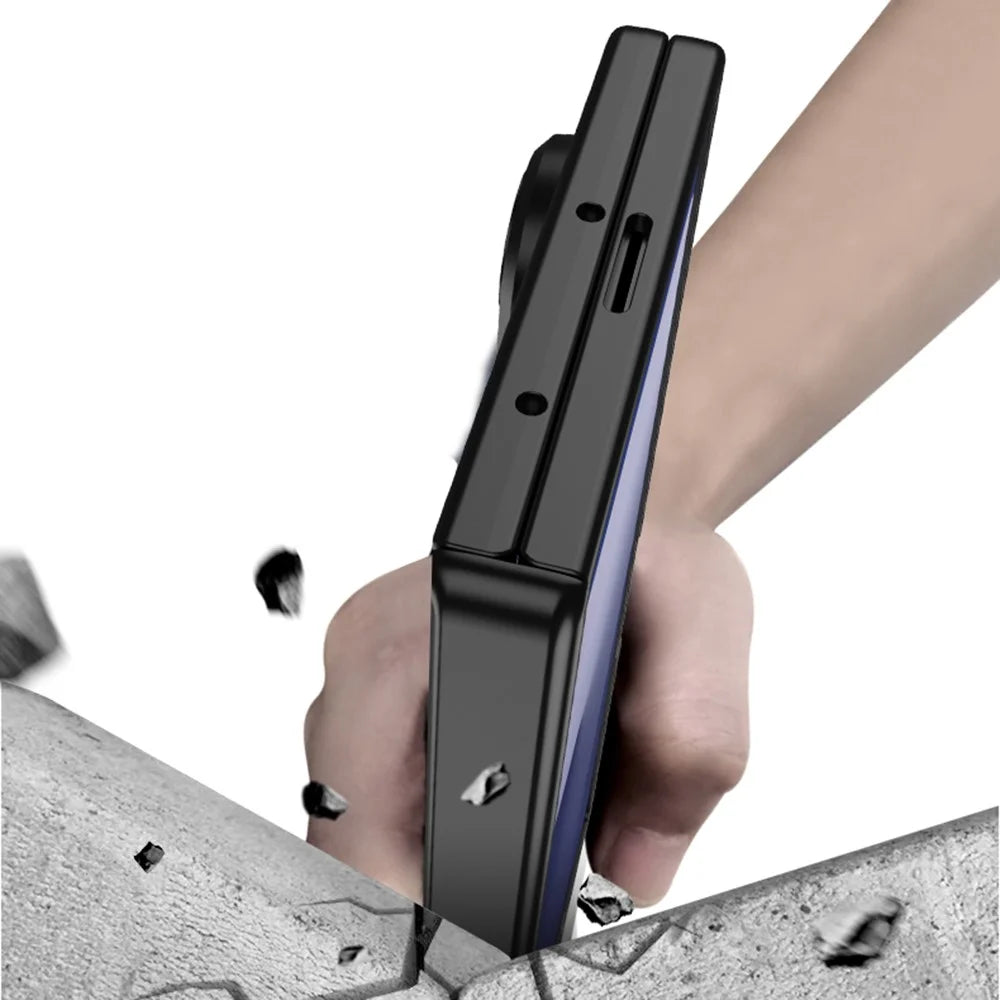 GKK For Samsung Galaxy Z Fold7 5G Case with Clear Screen Film Magnetic Hinge Protection Phone Cover - Black - 2