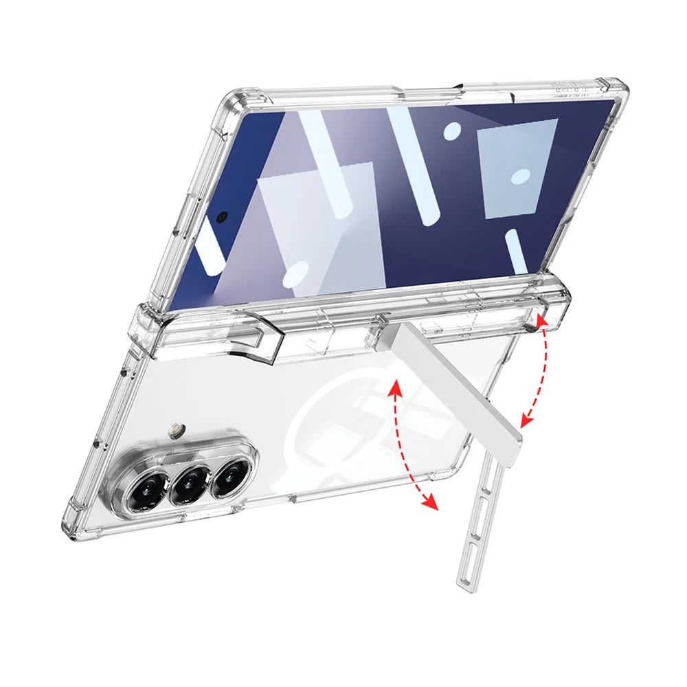 GKK For Samsung Galaxy Z Fold7 5G Airbag Hinge Kickstand S Pen Holder Wireless Charging Built-in Magnet Shockproof Foldable Case - 6