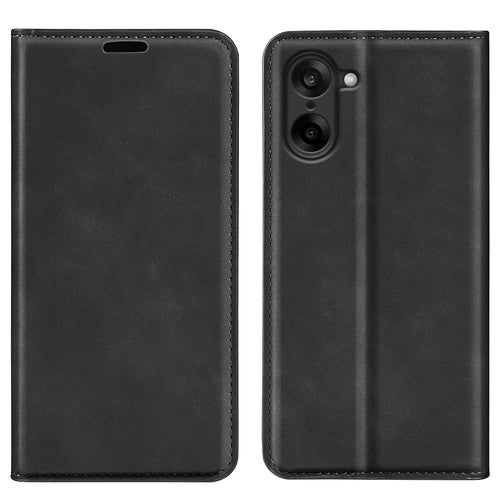 For OnePlus Nord CE 5G Case Skin Touch Leather Wallet Phone Cover -  Black - 1