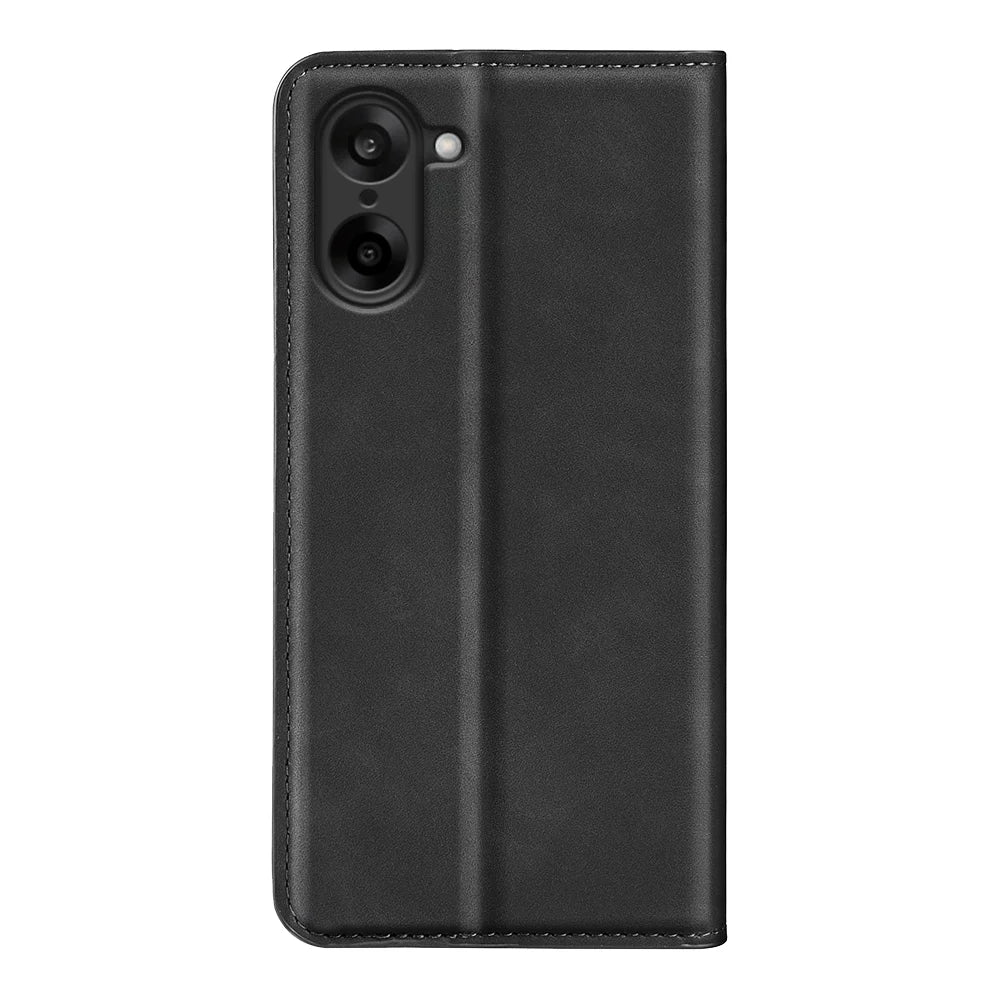 For OnePlus Nord CE 5G Case Skin Touch Leather Wallet Phone Cover -  Black - 3