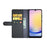 For Samsung Galaxy S25 FE Case Genuine Split Leather Phone Cover with Wallet Stand -  Black - 4