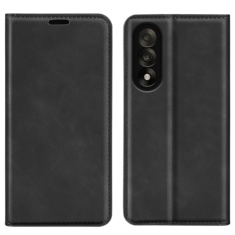 For OnePlus Nord 5 5G Case Skin Touch Leather Wallet Phone Cover -  Black - 2