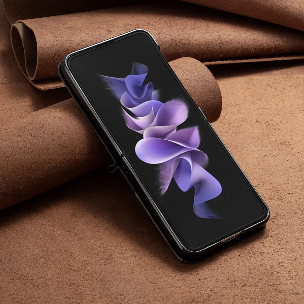 BINFEN COLOR For Samsung Galaxy Z Flip7 5G Phone Case  Wallet Stand Geometry Imprinted Leather Cover - Black - 6