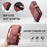 CASEME For iPhone Air Phone Cases with Strap  C30 Zipper Multiple Card Holder PU Leather Cover - Red - 6