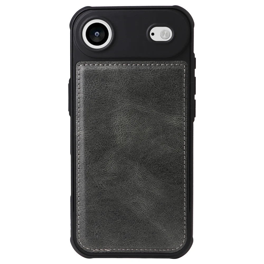 For iPhone Air Phone Case PU Leather Zipper Wallet Detachable Cover - Green - 3