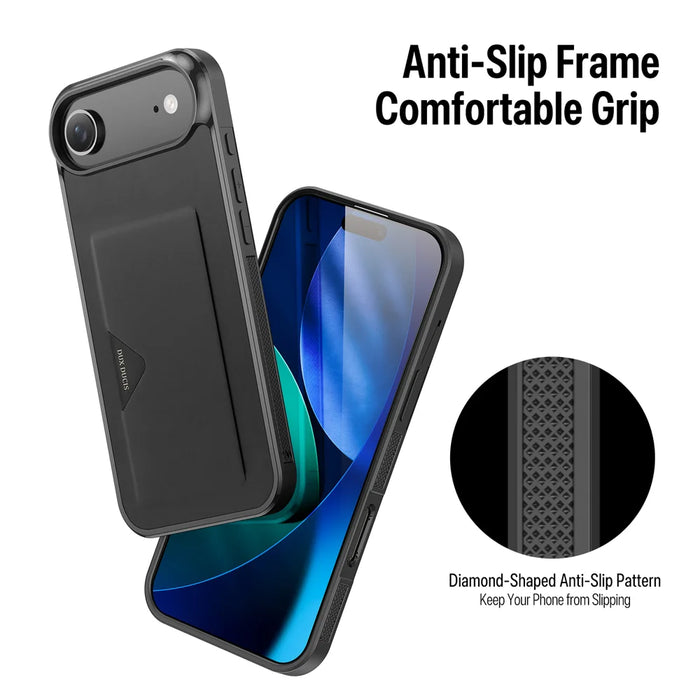 DUX DUCIS For iPhone Air Case  Pocard Series Card Holder Leather + PC + TPU Phone Cover - Black - 4