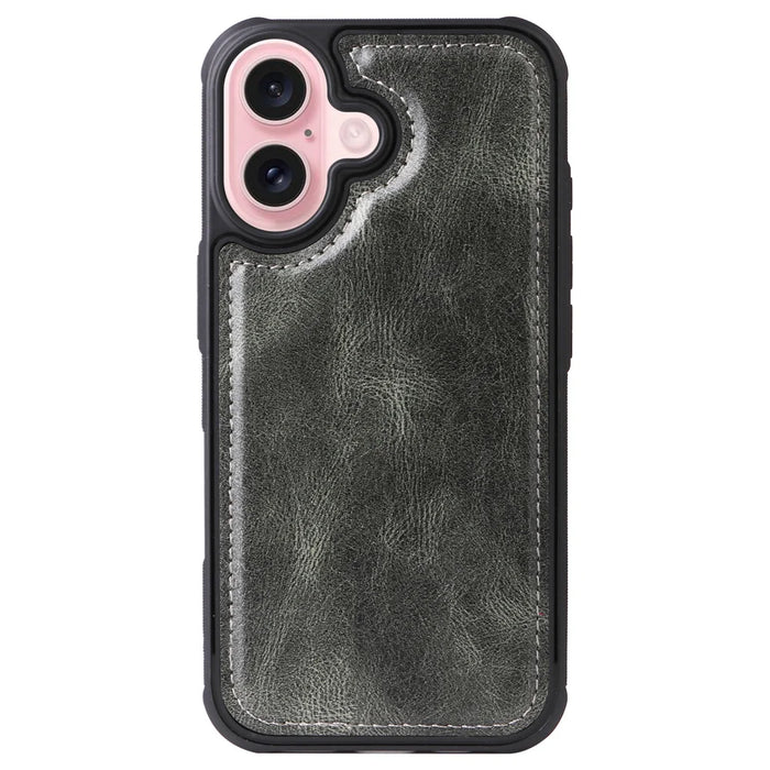 For iPhone 17 Phone Case PU Leather Zipper Wallet Detachable Cover - Green - 3