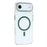 For iPhone Air Magnetic Case Clear PC Phone Back Cover with Metal Buttons - Green - 1