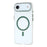 For iPhone Air Magnetic Case Clear PC Phone Back Cover with Metal Buttons - Green - 4