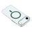 For iPhone Air Magnetic Case Clear PC Phone Back Cover with Metal Buttons - Green - 6