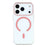 For iPhone 18 Pro / 17 Pro Magnetic Case Clear PC Phone Back Cover with Metal Buttons - Pink - 3