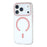 For iPhone 18 Pro Max / 17 Pro Max Magnetic Case Clear PC Phone Back Cover with Metal Buttons - Pink - 4
