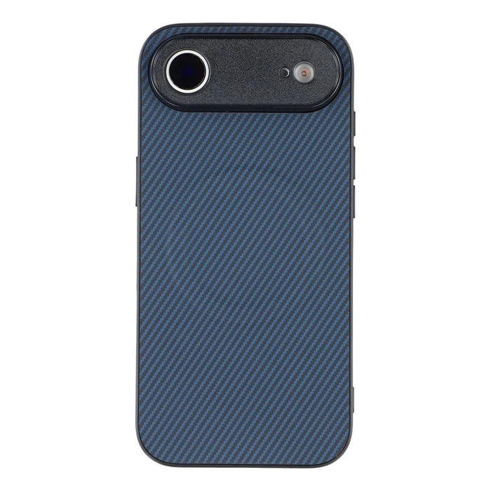 For iPhone Air Magnetic Case Carbon Fiber Texture TPU PC Phone Back Cover - Blue - 3