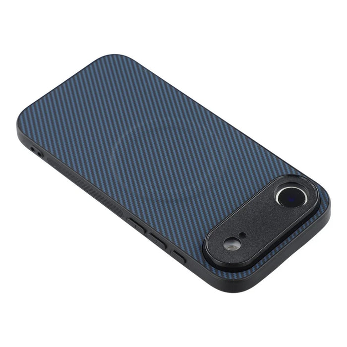For iPhone Air Magnetic Case Carbon Fiber Texture TPU PC Phone Back Cover - Blue - 5