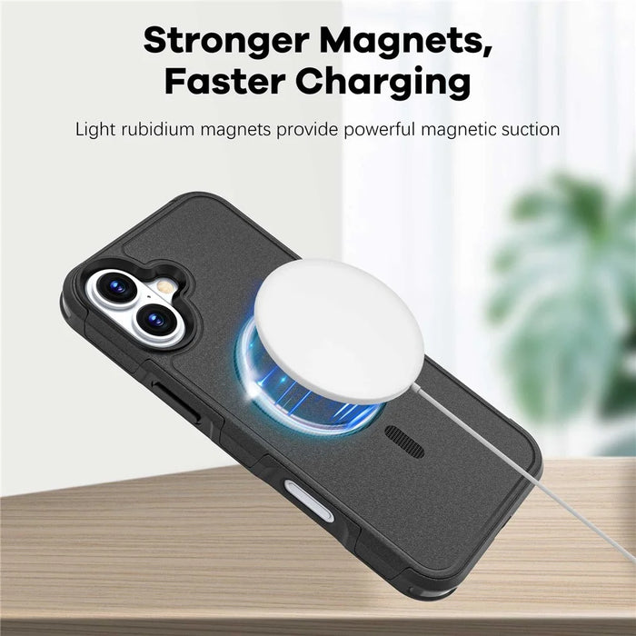 For iPhone 16 Plus Case Compatible with MagSafe PC + TPU Anti-drop Phone Cover - 6