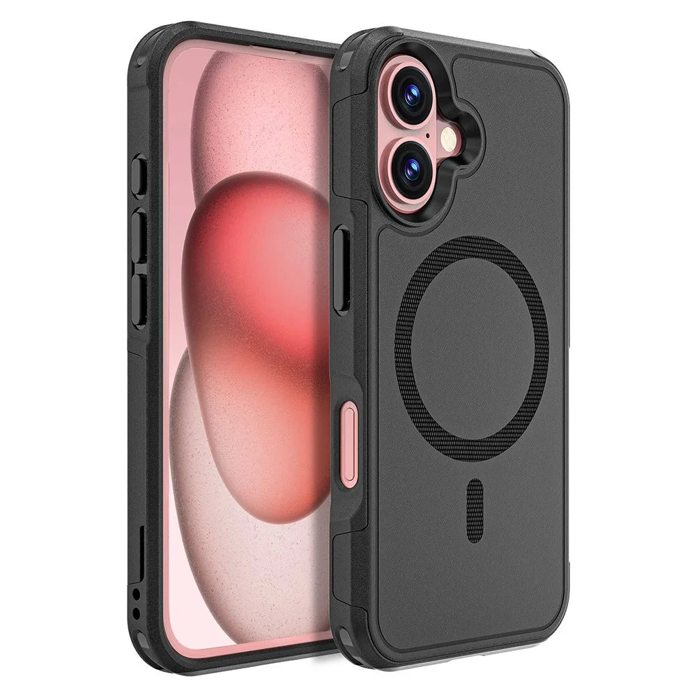 For iPhone 16 Case Compatible with MagSafe PC + TPU Anti-drop Phone Cover - 1