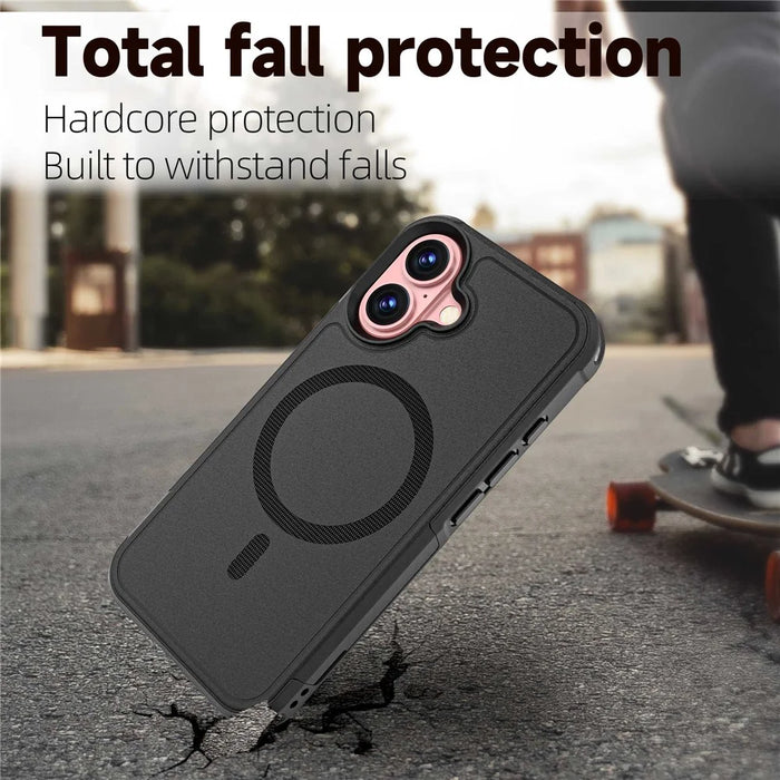 For iPhone 16 Case Compatible with MagSafe PC + TPU Anti-drop Phone Cover - 4