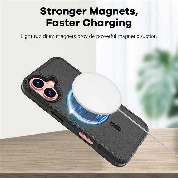 For iPhone 16 Case Compatible with MagSafe PC + TPU Anti-drop Phone Cover - 5