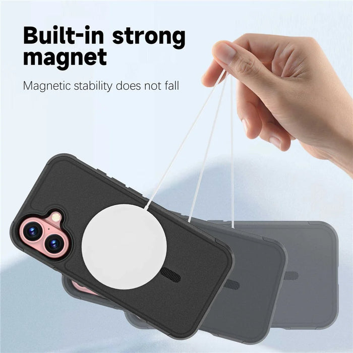 For iPhone 16 Case Compatible with MagSafe PC + TPU Anti-drop Phone Cover - 6