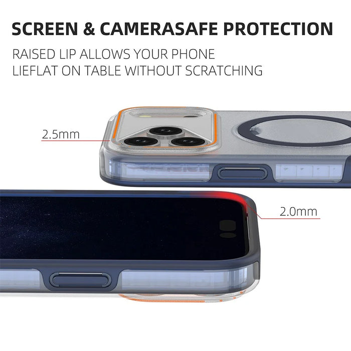 For iPhone 17 Pro Max Magnetic Case with Kickstand TPU + PC Shockproof Phone Cover - Mint Green - 6