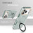 For iPhone 17 Pro Magnetic Case with Kickstand TPU + PC Shockproof Phone Cover - Mint Green - 5
