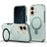 For iPhone 17 Magnetic Case with Kickstand TPU + PC Shockproof Phone Cover - Mint Green - 2