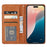 For iPhone 17 Cell Phone Case Magnetic Closing PU Leather Stand Cover - Light Brown - 2